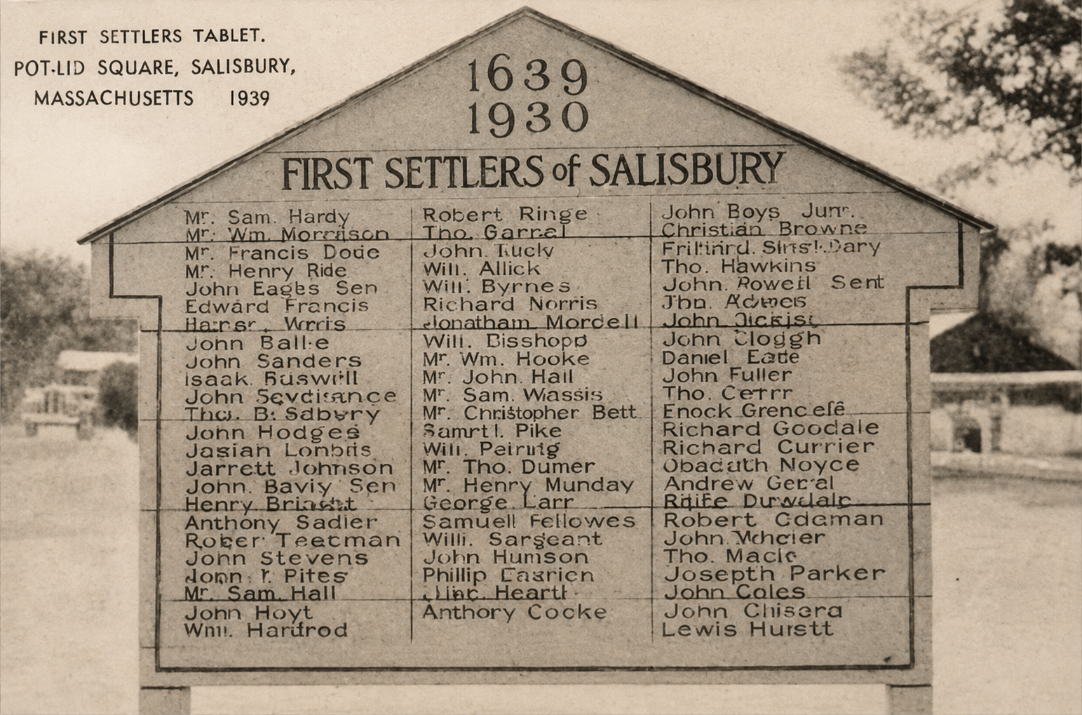 William Allen "1st settlers of Salisbury Mass 1639"